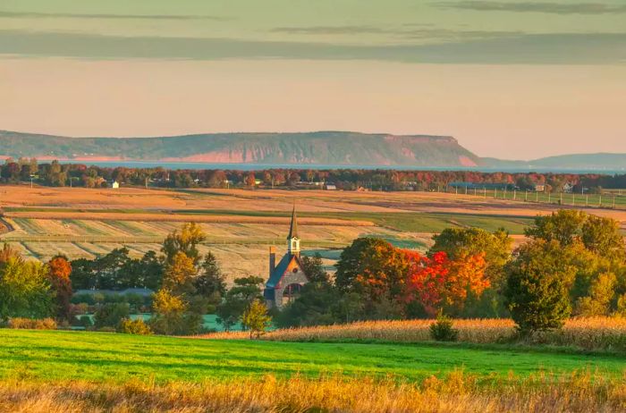 A picturesque view of Annapolis Valley at twilight