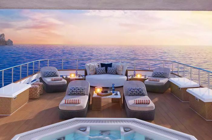 The sun deck aboard the Galapagos Explorer