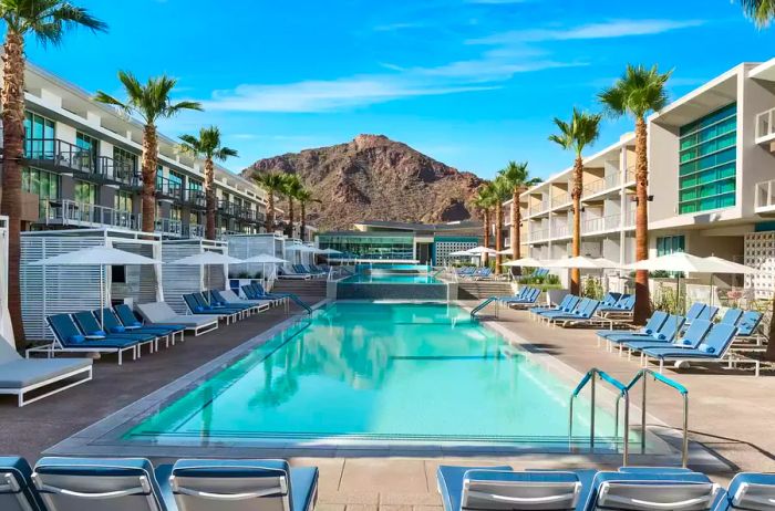 The pool area at Mountain Shadows Resort