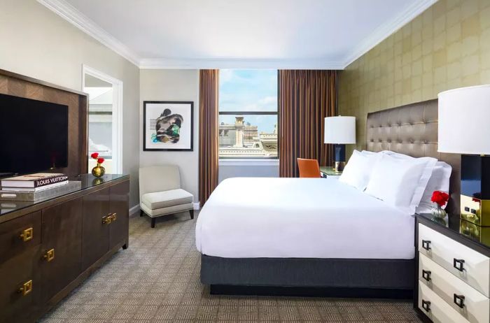 Luxurious guest room at the Ritz-Carlton Philadelphia