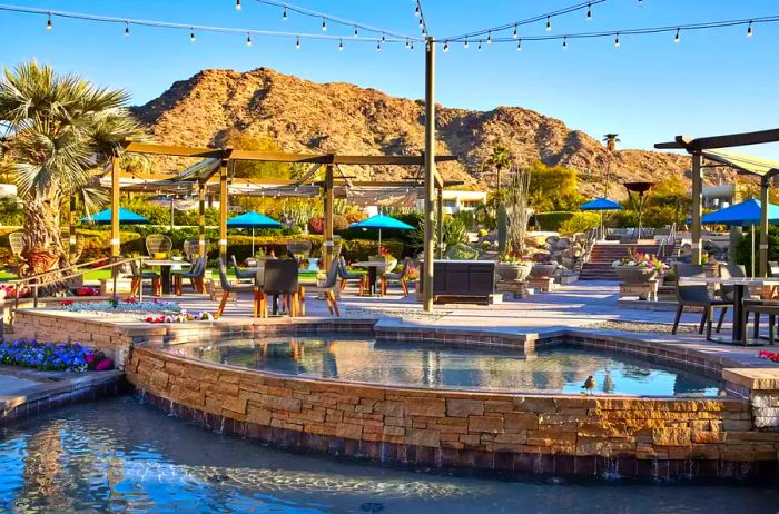 View of the pool area at JW Marriott Scottsdale Camelback Inn