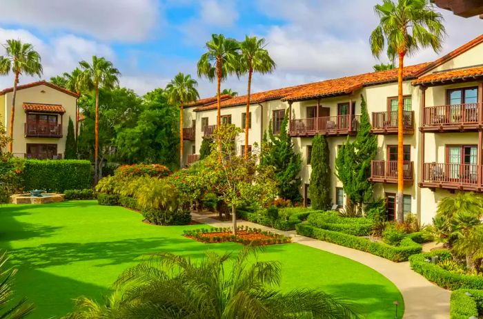 Courtyard view of Estancia La Jolla Hotel & Spa