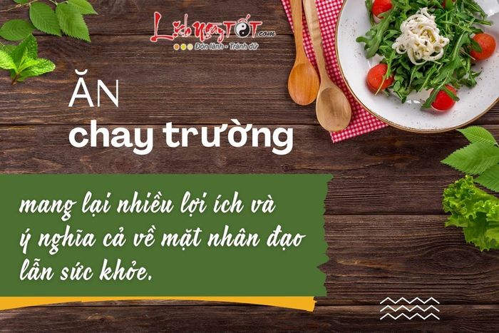 Lợi ích của việc ăn chay trường