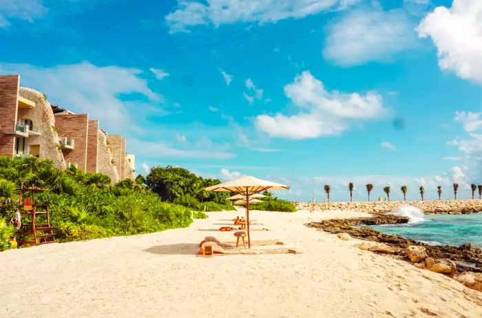 Beach view at La Casa de la Playa