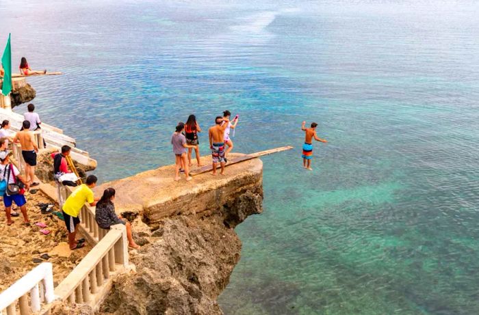 Cliff Diving at Buho Rock Resort