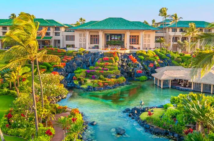 Facade of the Grand Hyatt Kauai Resort