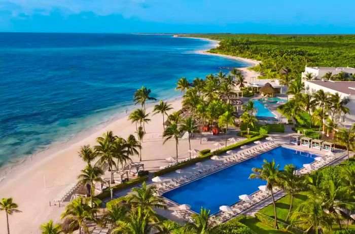 Aerial View of Dreams Tulum Resort