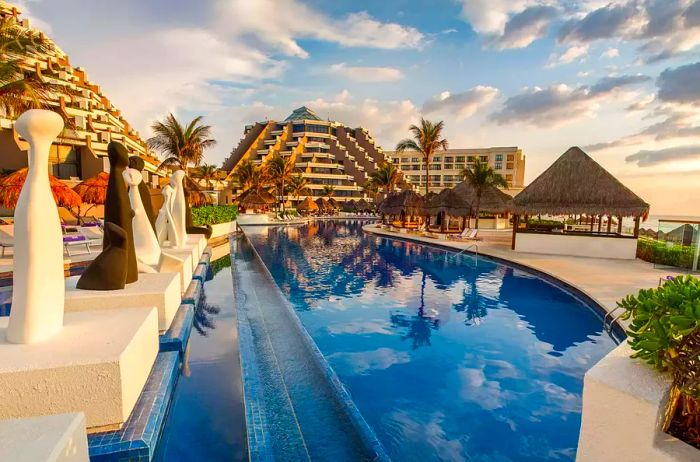 The swimming pool at Paradisus Cancun