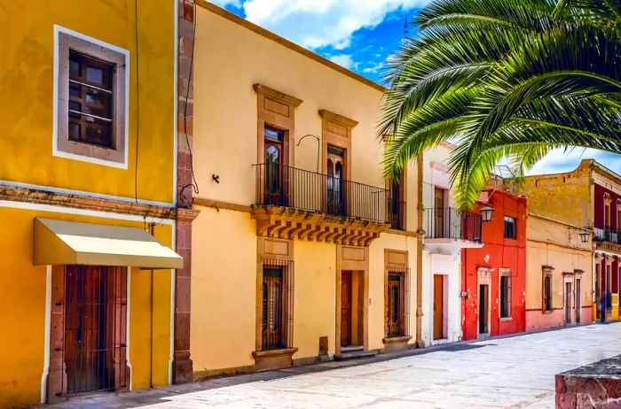 Lagos de Moreno, Jalisco, Agu 22 - A view of a street in the historic city of Lagos de Moreno. This city is situated in the state of Jalisco, central Mexico, home to some of the most iconic aspects of Mexican culture: Tequila and Charros.