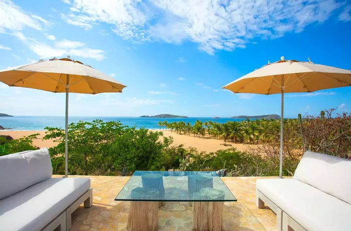 A view from a lounge chair at Las Rosadas in Mexico.