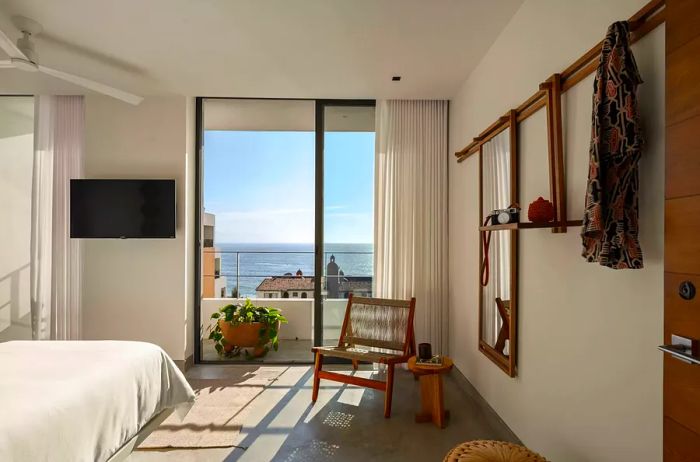 Ocean-view guest room at The Tryst Puerto Vallarta