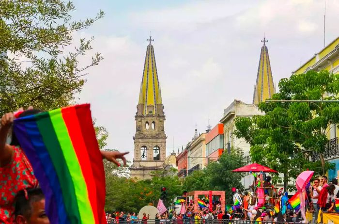 The Pride parade in Guadalajara, Mexico.