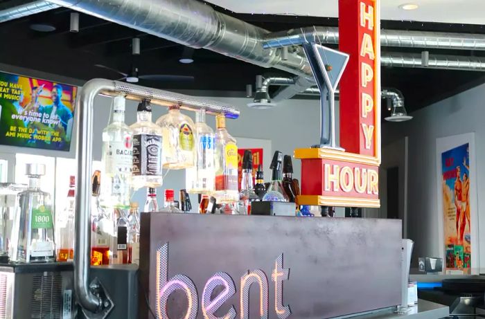 The bar at the Bent Inn in Las Vegas