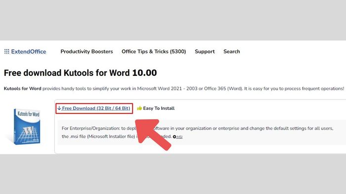Hướng dẫn tách file Word thành các file con bằng Plugin Kutools - Bước 1