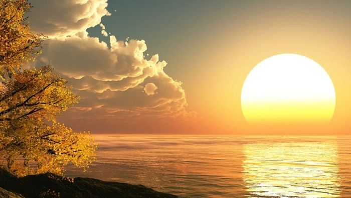 ảnh Mẫu background mặt trời đẹp và giản dị
