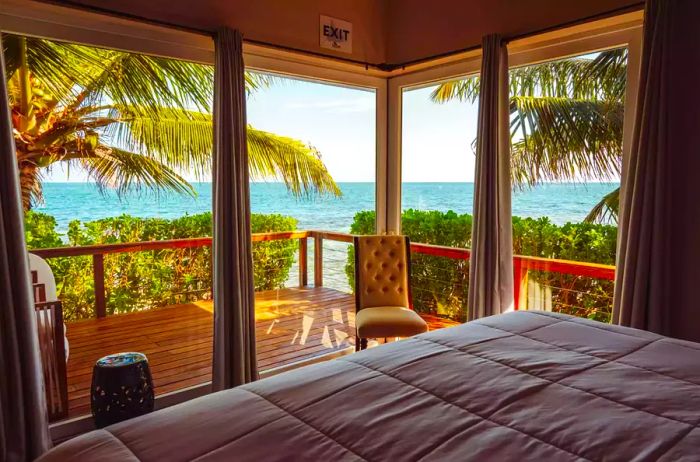 A honeymoon suite with a breathtaking ocean view