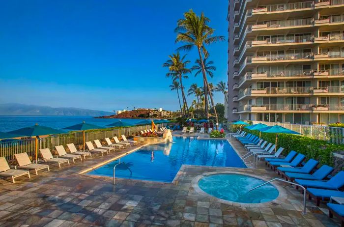 Enjoy pool and ocean views at The Aston at the Whaler in Maui.