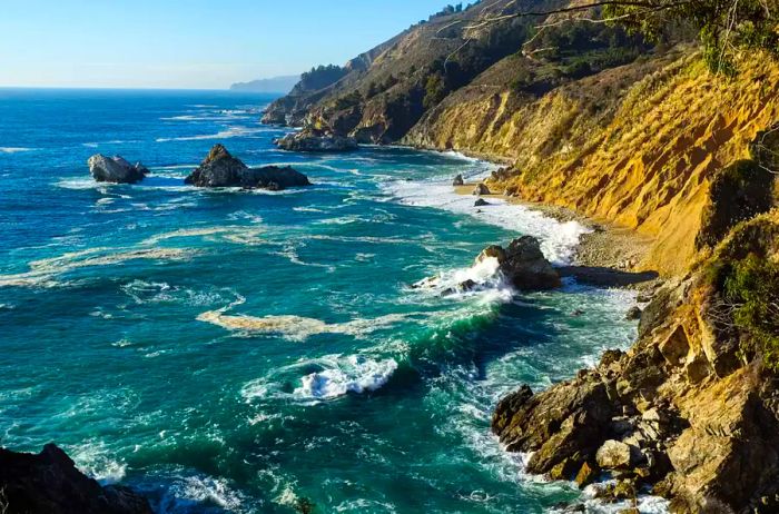 Waves along Northern California's Shoreline