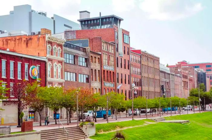 Buildings along the river in Nashville