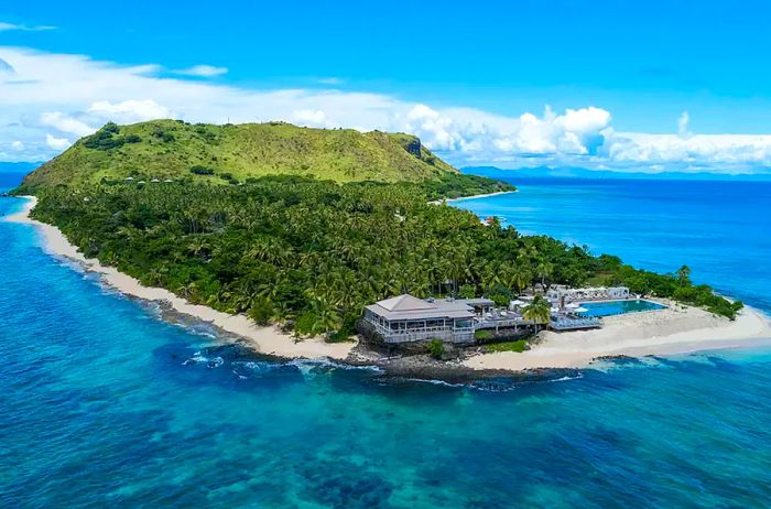 Aerial view of VOMO Island