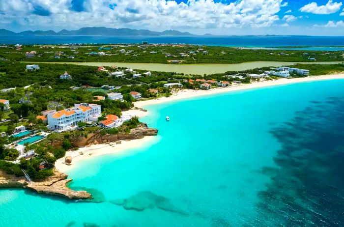 View of Meads Bay Beach, Anguilla