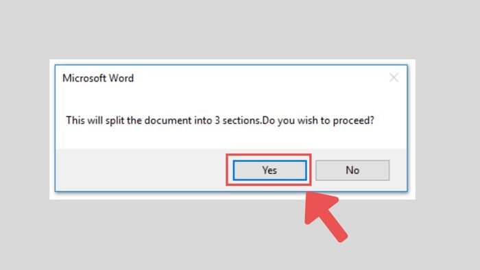 Hướng dẫn tách tài liệu Word theo trang bằng VBA - Bước 3