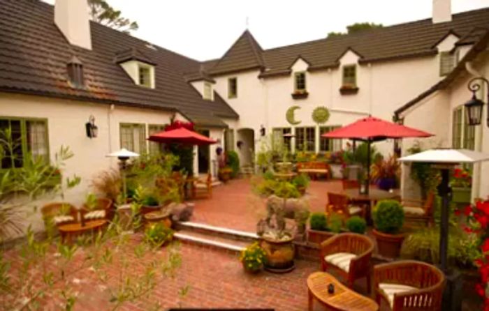 Courtyard at L'Auberge Carmel