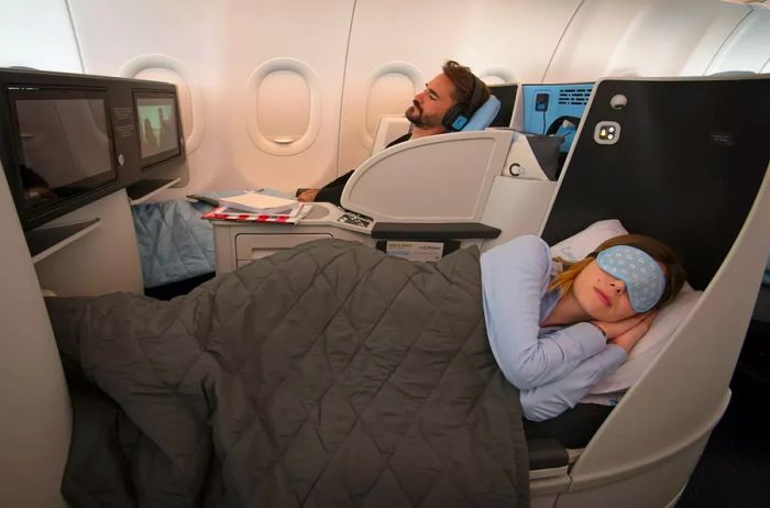 Passengers on La Compagnie can enjoy sleeping on fully flat seats.