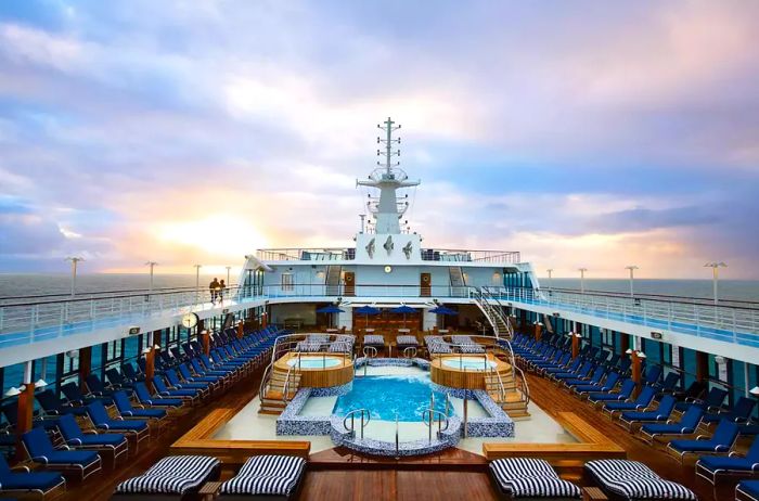 Top deck of a cruise ship