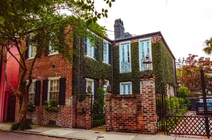 An ivy-covered old mansion in Charleston, SC