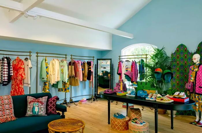 Inside the Gucci store in the Hamptons