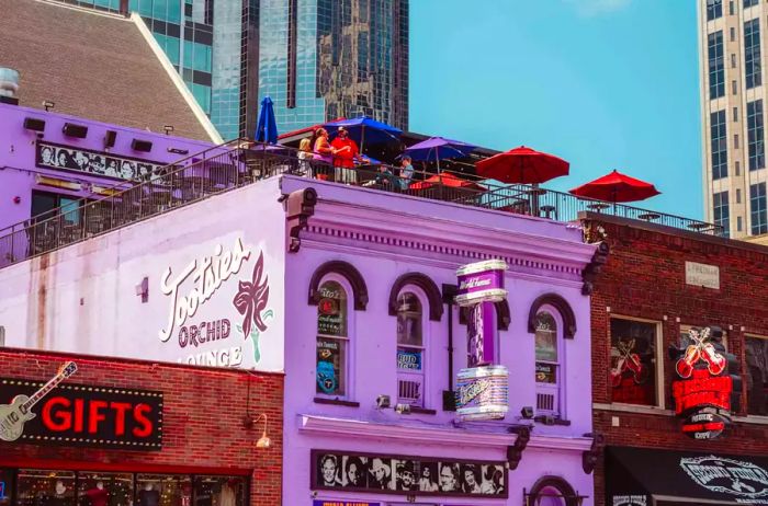 Crowd Enjoying Tootsie's Rooftop View