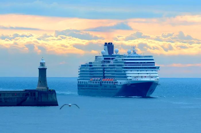 View of the exterior of Eurodam ship