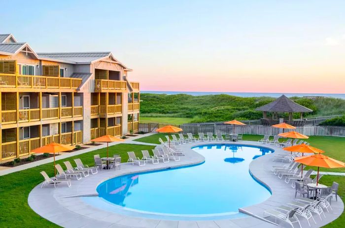 Pool area at Sanderling