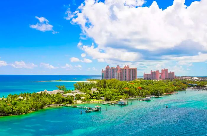 Stunning tropical beach views in Nassau, Bahamas