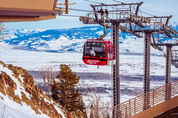 Ski lift at Jackson Hole, Wyoming