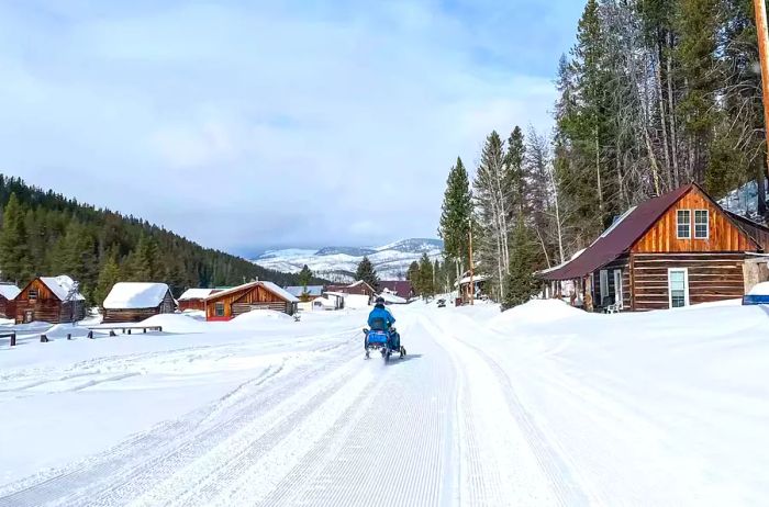 Snowmobiling in the winter wonderland of McCall, Idaho