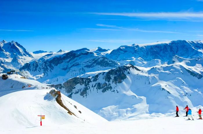 Skiing in Courchevel