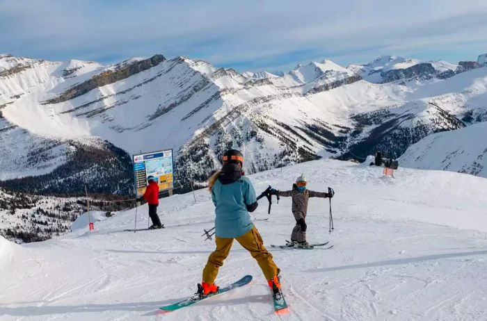 Skiers enjoying the slopes at Lake Louise Ski Resort