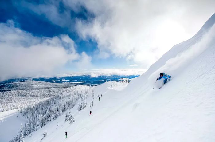 Downhill skiing at Big White Ski Resort