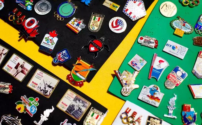 Bud Kling, pin trading center coordinator in the Pan Am Games Athletes Village