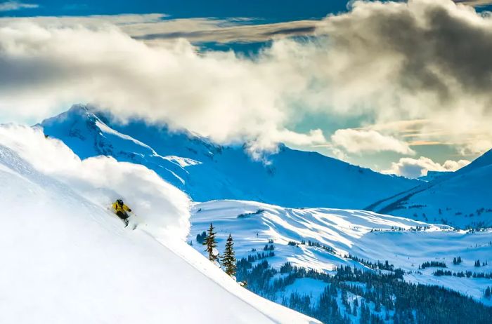 Skiing at Whistler Blackcomb Ski Resort