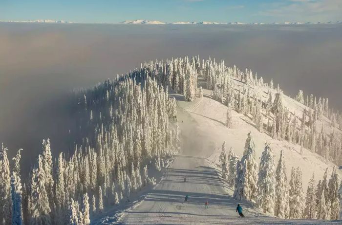 Downhill skiing at Red Mountain Resort