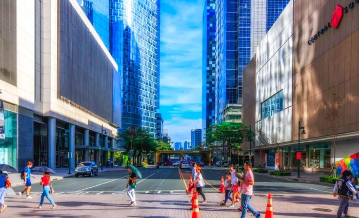 Perspective of a Street in BGC