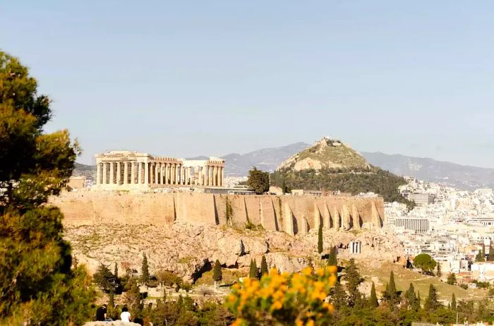 Panoramic view of Athens showcasing The Acropolis