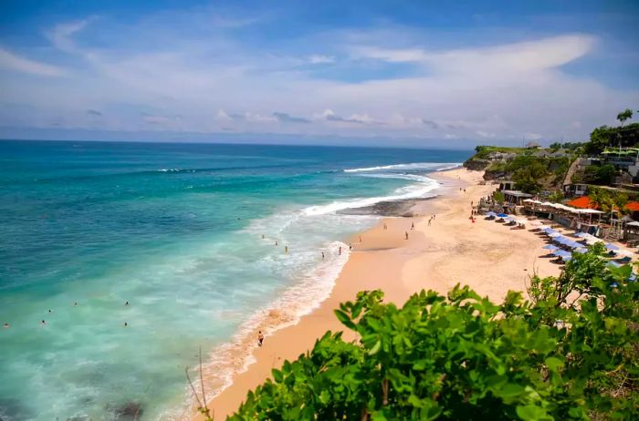 A stunning beach view in Bali