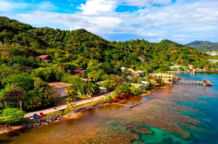 A stunning beach in Honduras.