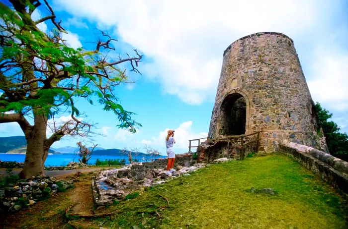 Windmill at the Annaberg Sugar Plantation, St. John, U.S. Virgin Islands.