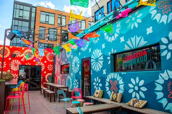 Patio outside at Cervecería Colorado