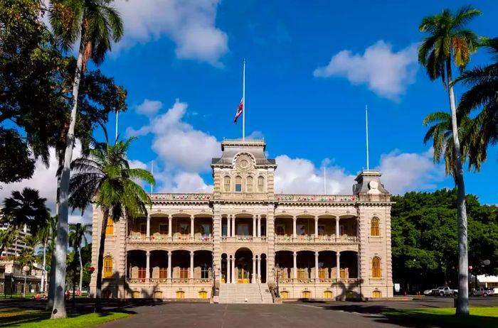 The exterior of Iolani Palace